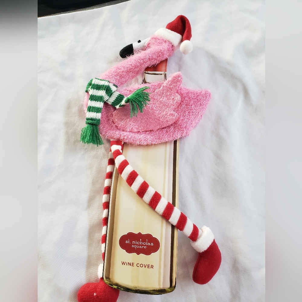 St. Nicholas Square Flamingo Wine Cover